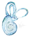 Inner Ear Print Watercolor