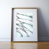 Abstract Lumbar Plexus Print Watercolor