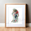 Military Hug Watercolor Print