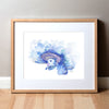 Brain Structures Watercolor Print