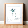 Nerve Cell Watercolor Print