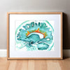 Dawsons Fingers Watercolor Print - Ms Art Multiple Sclerosis Painting Brain