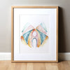 Pelvic Floor Watercolor Print