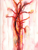 Abstract Carotid Print Watercolor