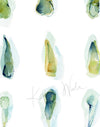 Sixteen Teeth In Sea Glass Green Print Watercolor