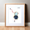 Serotonin Watercolor Print - Happy Hormones