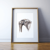 Shoulder Joint Anatomy Print Watercolor