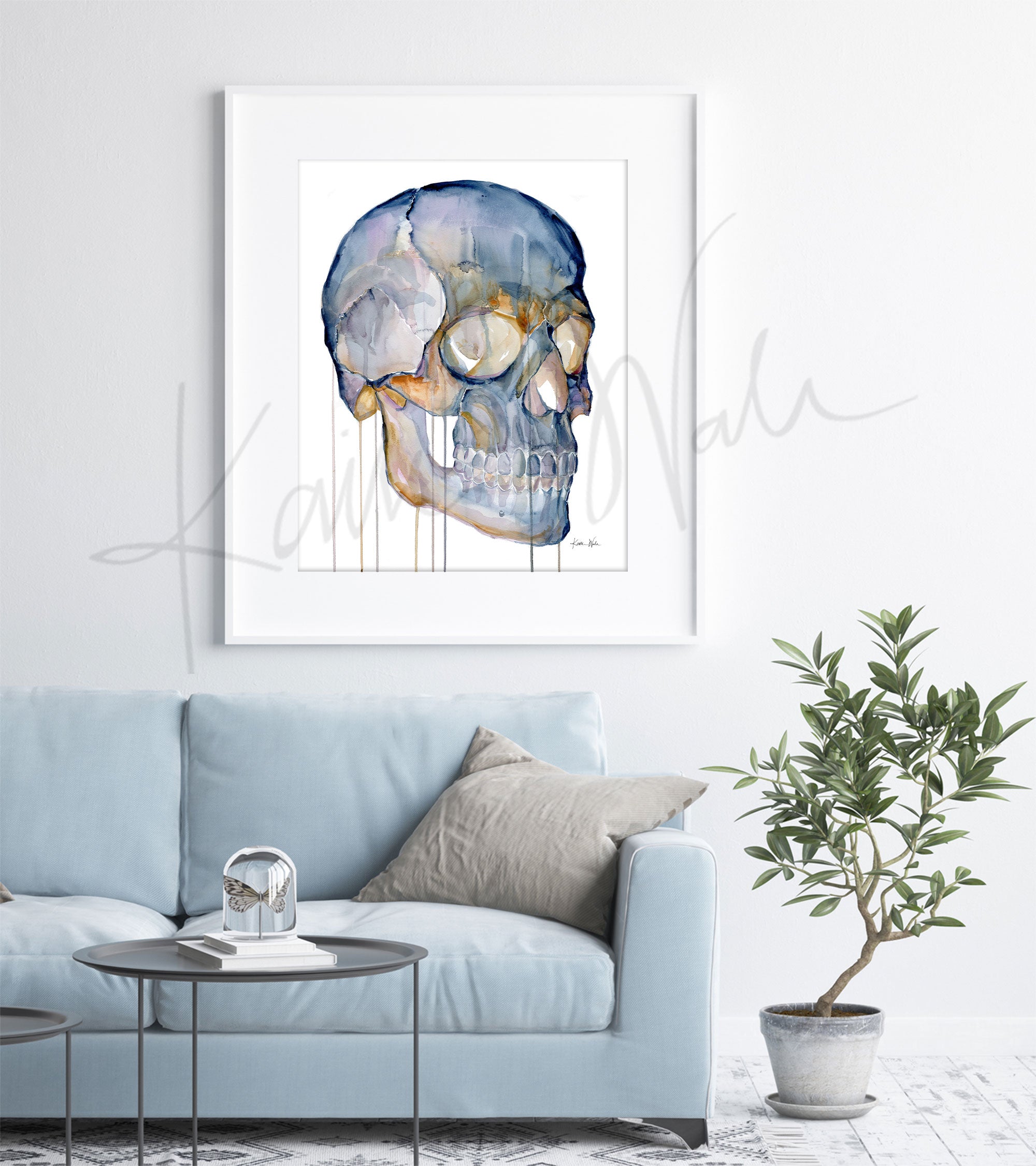 Black Skull Drip Paint Art: Canvas Prints, Frames & Posters